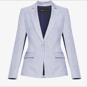 BCBGMAXAZRIA Theadore Blue Pinstripe Blazer Size S